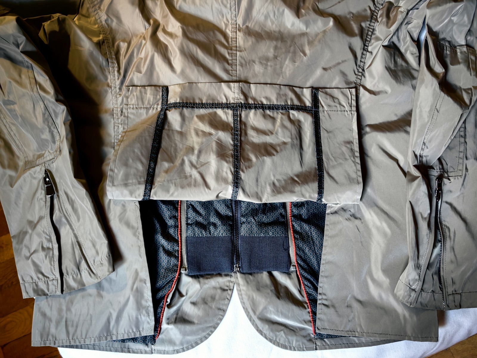 Yes-Zee Men Jacket/Coat size 2XL Fit US L-XL Gray Polyester Urban Chic