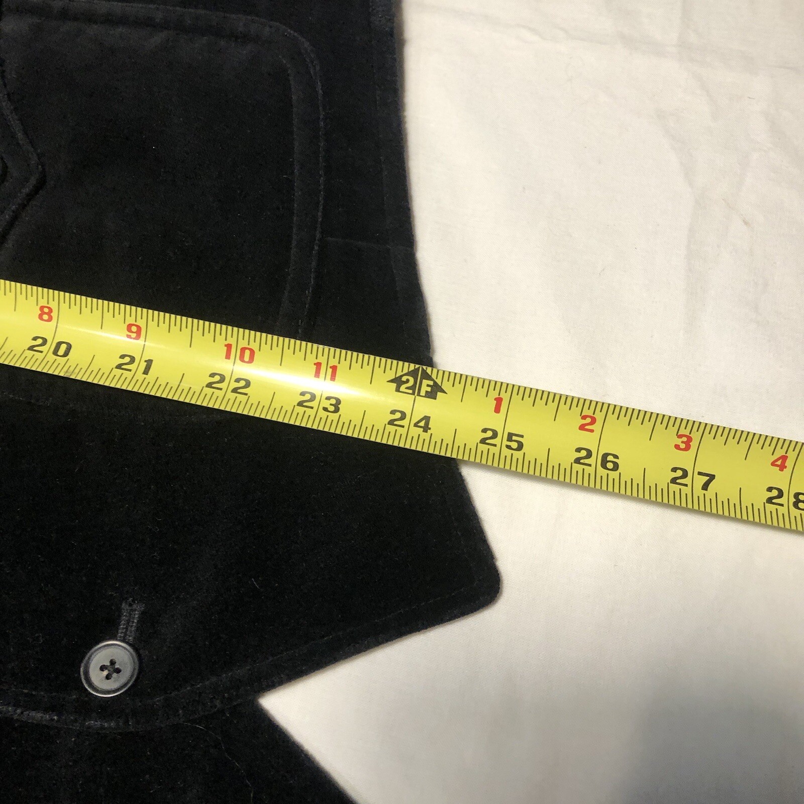 Mens POLO RALPH LAUREN Waistcoat Vest Suit Black Velvet XL Distressed