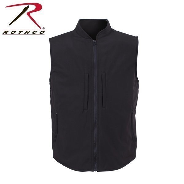 Men’s Black Concealed Carry Waterproof Soft Shell Vest Fast Shipping!