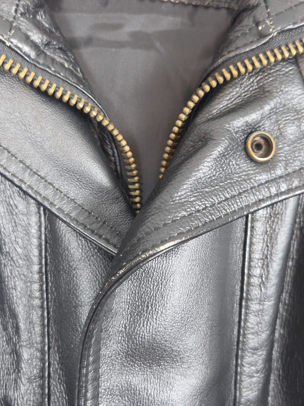 VTG Charles Klein Leather Trench Coat Men’s M Black Belted Insulated Liner Heavy