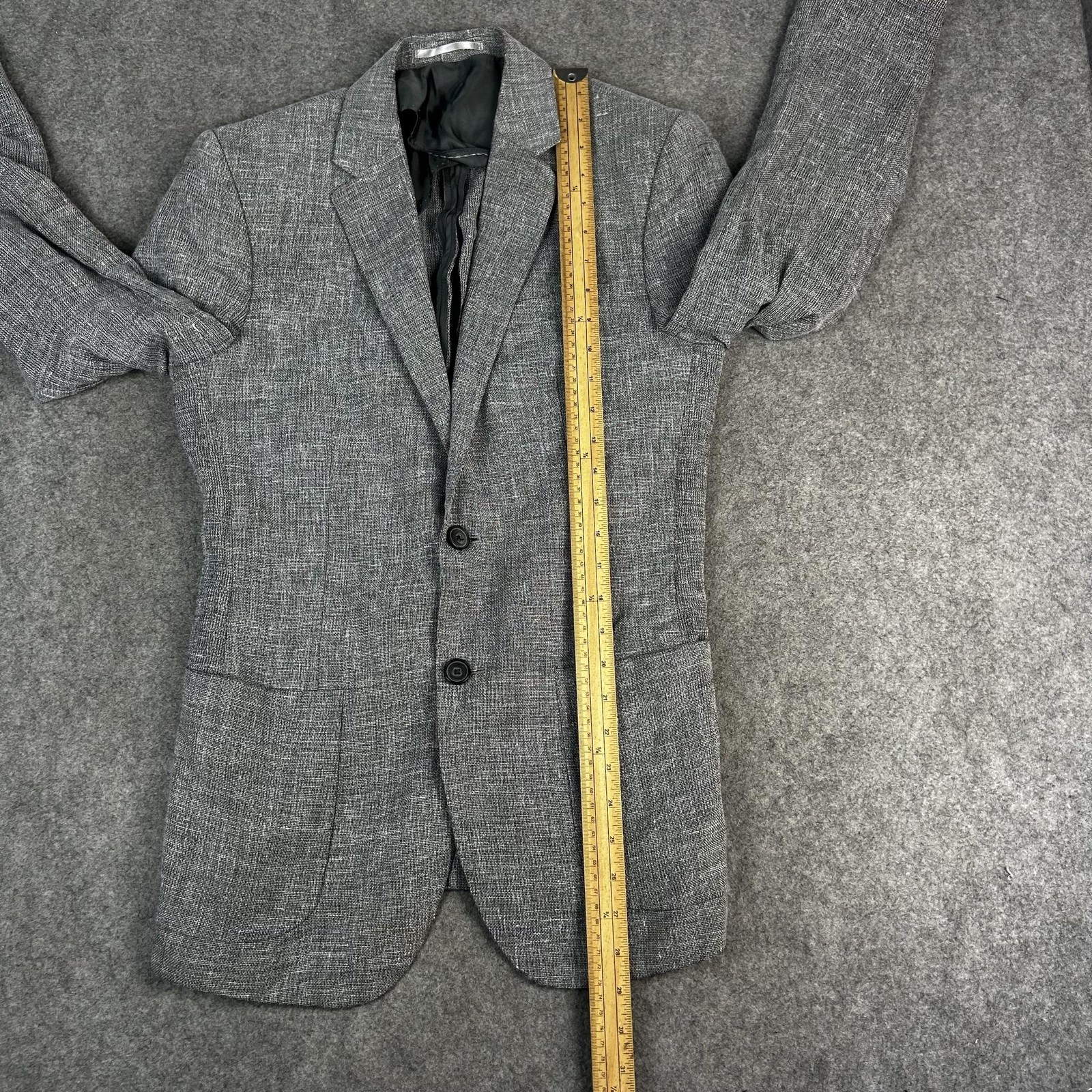 Reiss Blazer Mens 36 Grey Tate B Linen Cotton Blend Jacket Smart Business Casual