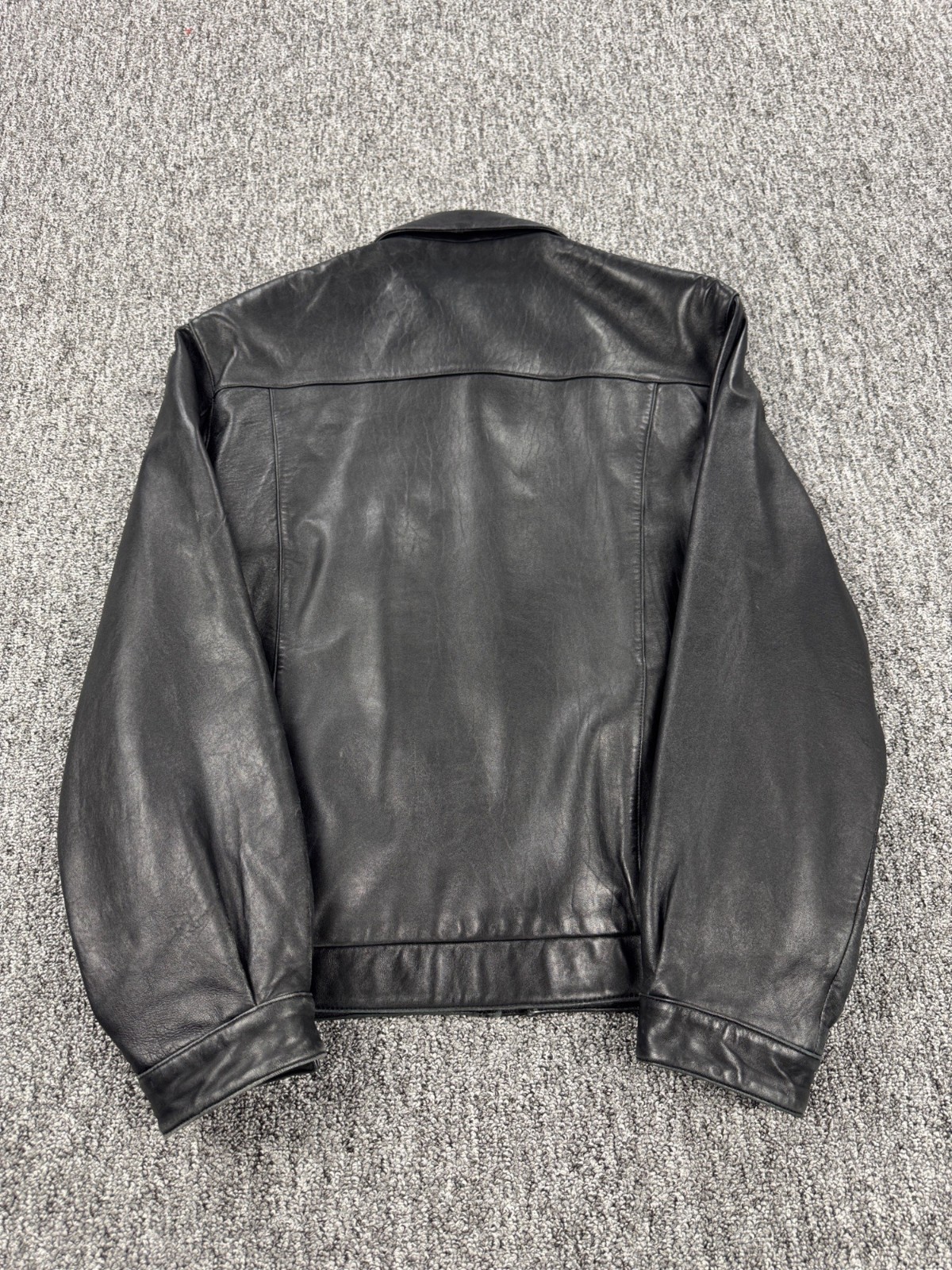 Wilsons Leather Jacket Men Medium Pelle Studio Soft Black Full Zip Biker Bomber