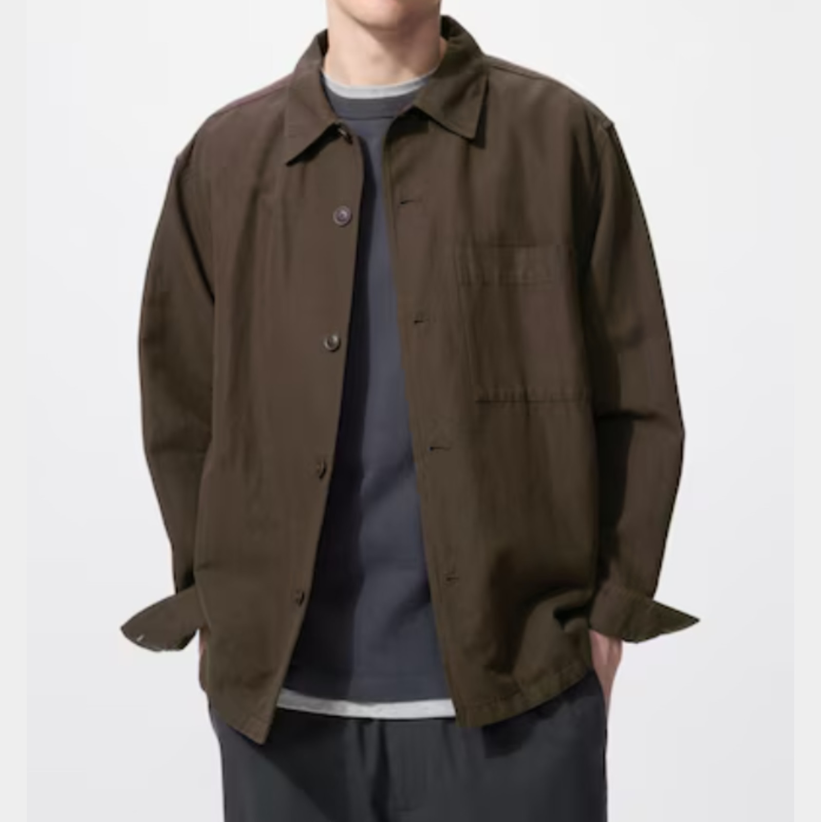 UNIQLO Cotton Linen Shirt Jacket 4 Colors XS~4XL Men Unisex New Japan