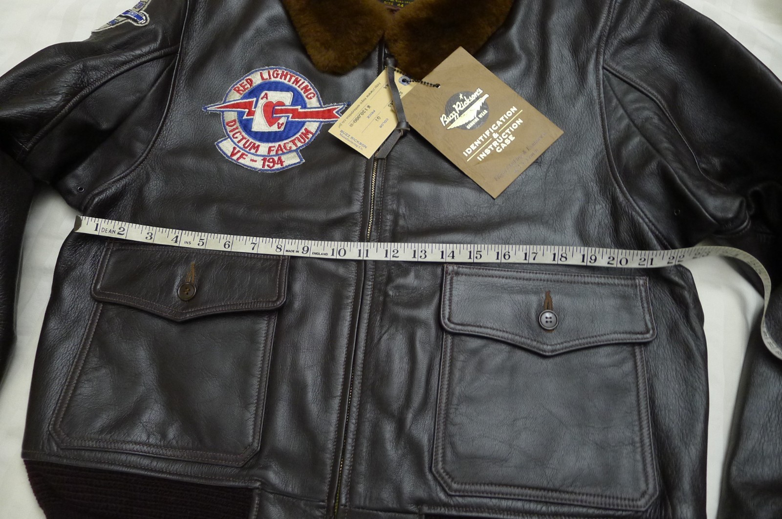 Buzz Rickson G-1 size 44 with factory patches US seller