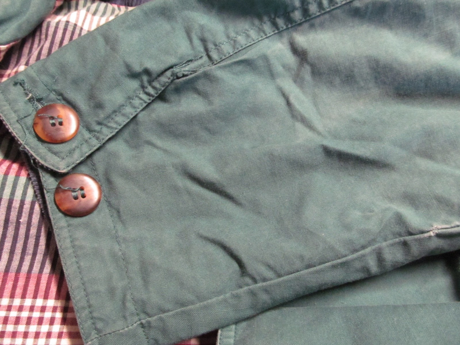 VTG Life’s Adventures Mens Large Chore Coat Green Barn Jacket Corduroy Collar