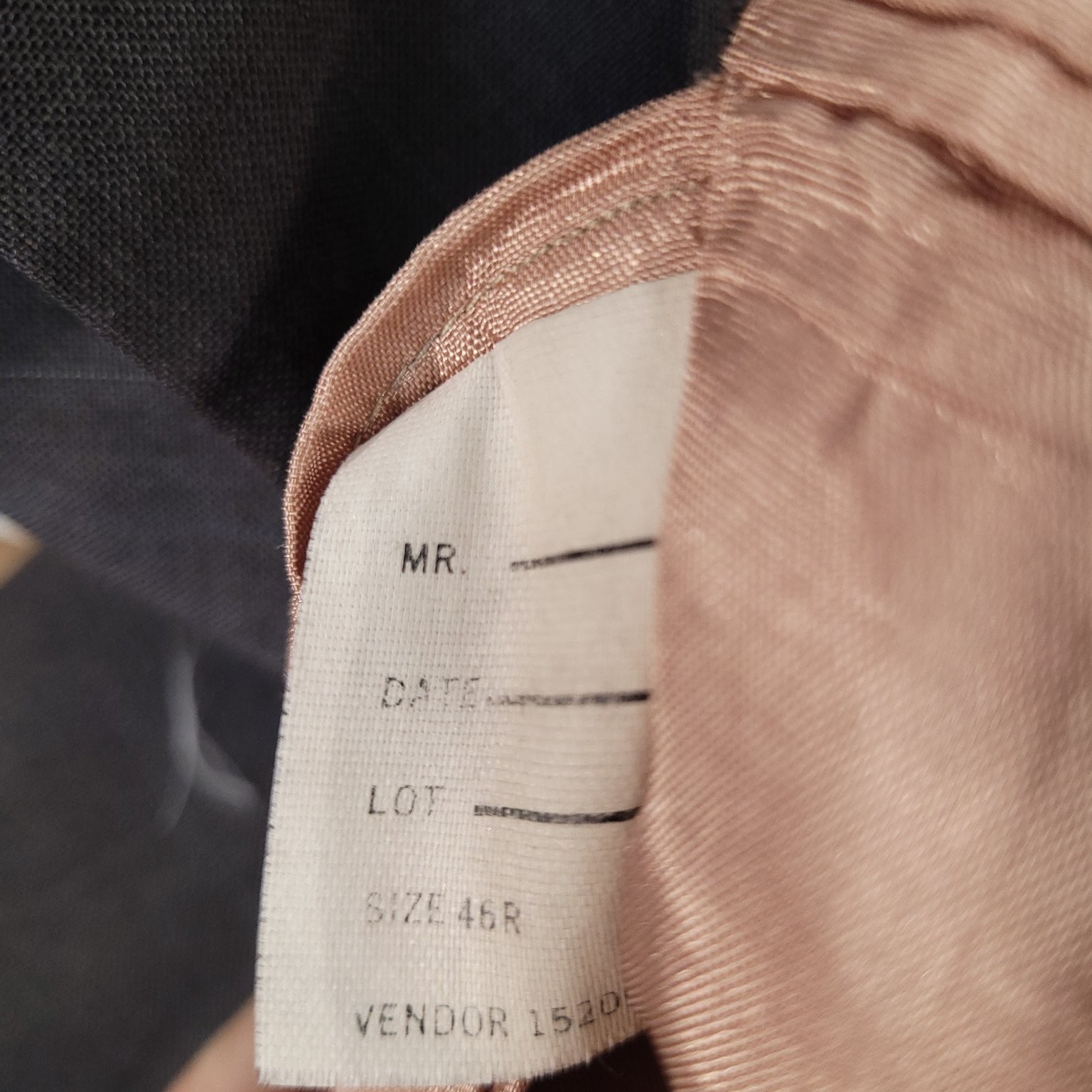 Men’s Brown Pinstripe Blazer Jacket Size 46R Dry Clean Only