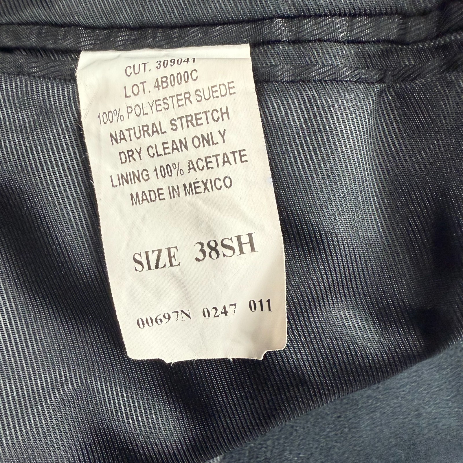 Andrew Fezza Blazer Jacket Men 38S Black Notch Lapel Single Breasted 3 Button