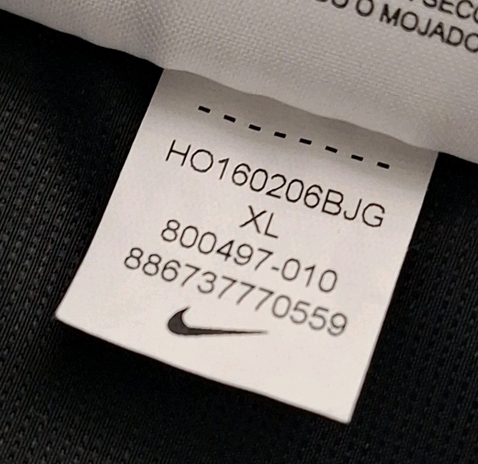 Nike Aeroloft 800 Running Vest Mens XL Black Goose Down Fill Full Zip 800497-010