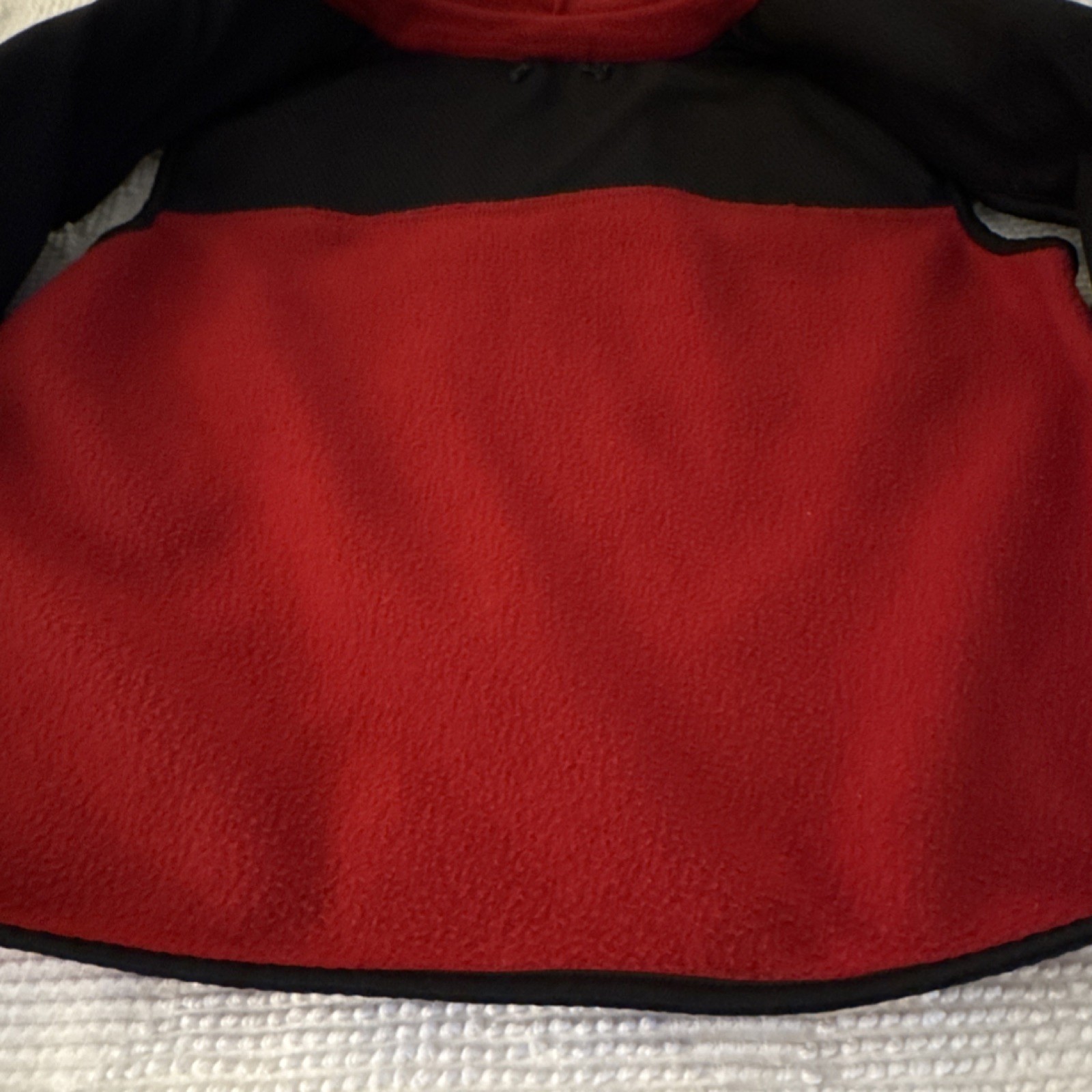 Red Hooded Full Zip Vest M Unisex Adults Pockets Short Length Casual Fall Winter