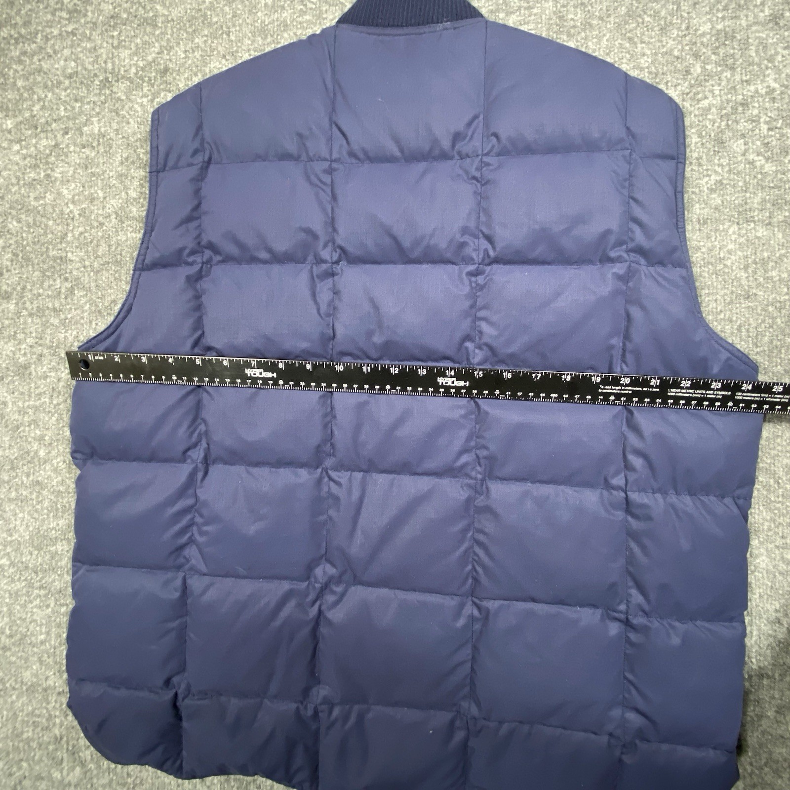 Eddie Bauer Downlight Vest Mens Size XL Navy Blue Goose Down Puffer Quilted Nice