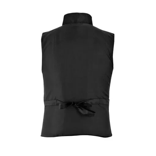 Mens Steampunk Double Breasted Waistcoat Black Vest Gothic Western Reenactment