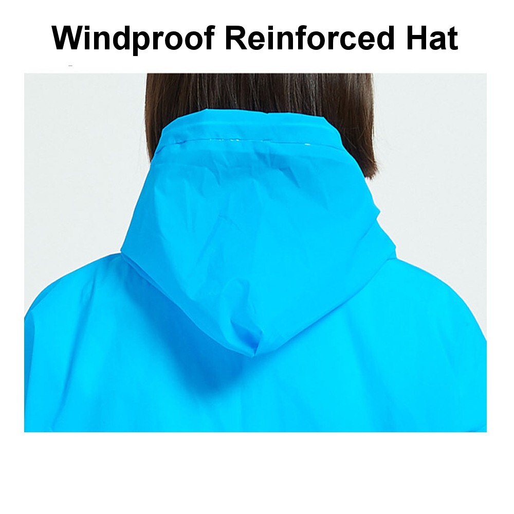Unisex Adult Waterproof Raincoat Rain Coat Hooded Jacket Poncho Rainwear Camping