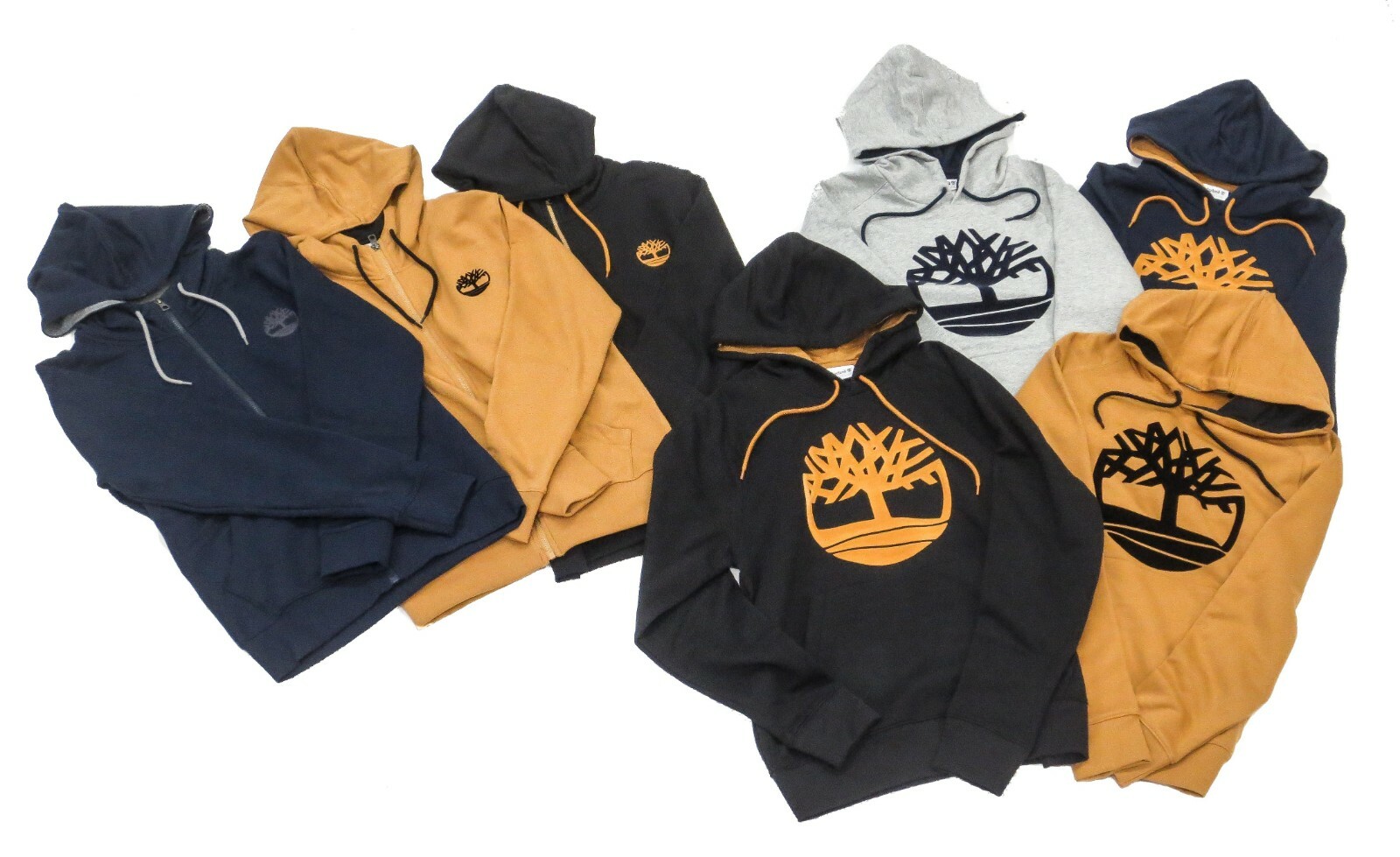 Timberland Mens Essential Tree Logo Hoodie Sweatshirt Wheat Black Gray Navy Blue