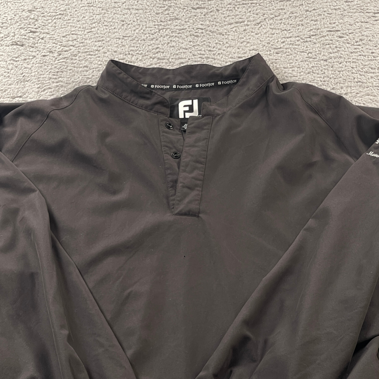 Footjoy Rain Jacket Mens XL FJ Black Golf Windbreaker Pullover Fall Spring