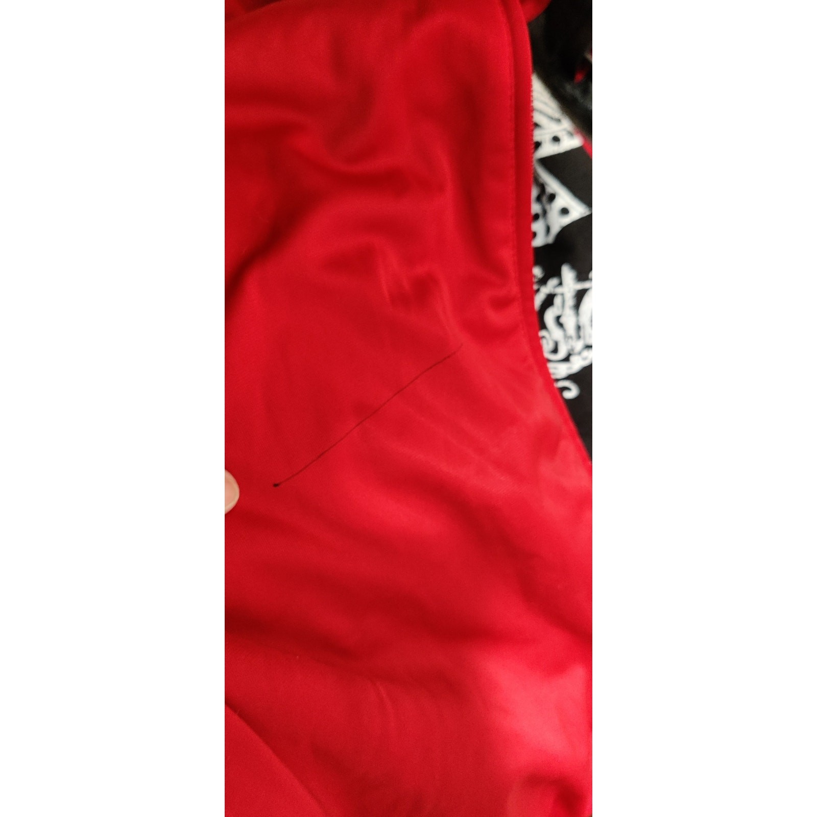 Pelle Pelle 5XL Red Black Too Fast to Live Too Young to Die Warm Up Jacket Y2K
