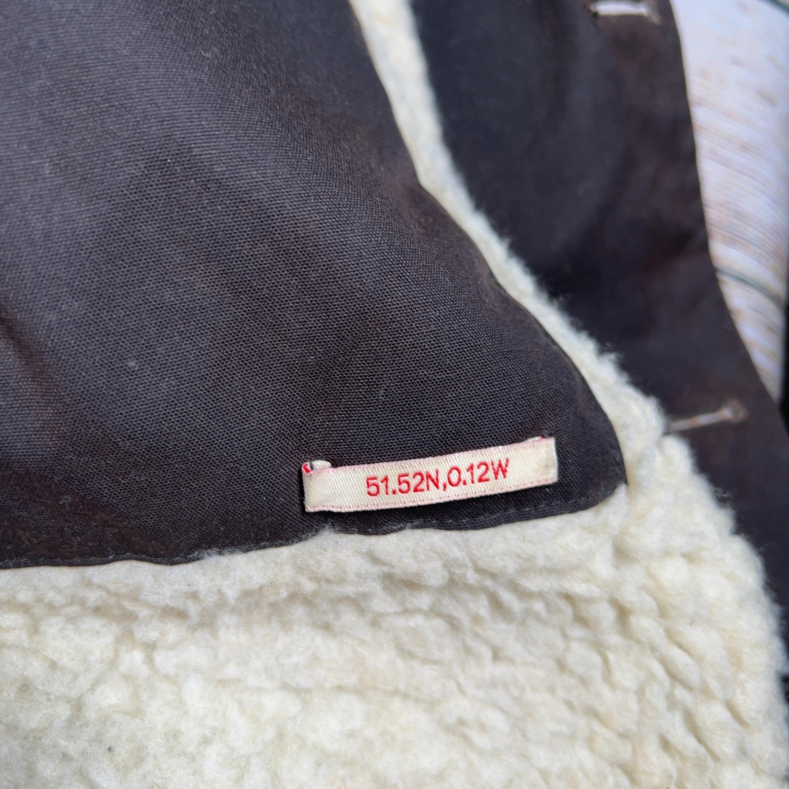 Oliver Spencer Waxed Field Jacket Mens 40in Sherpa Lined Brown Made In England