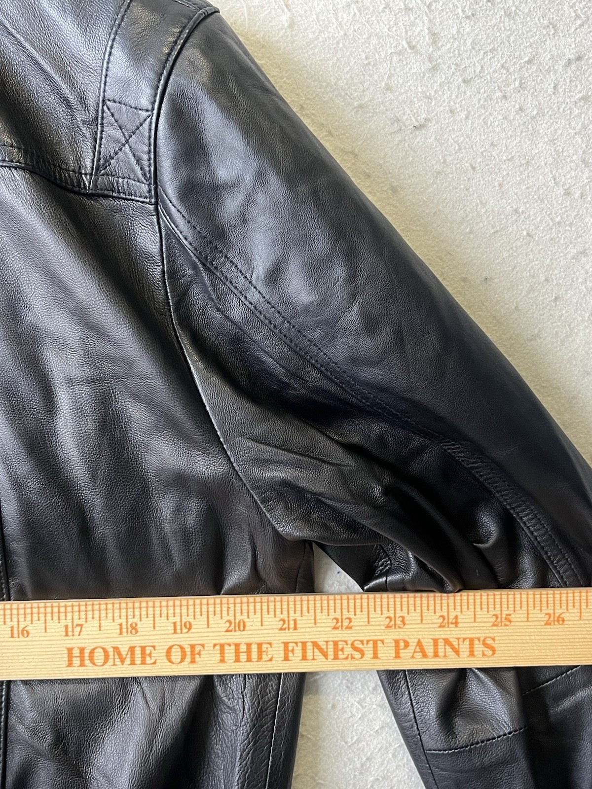Murano Leather Bomber Black Jacket Full Zip Men’s Size Medium