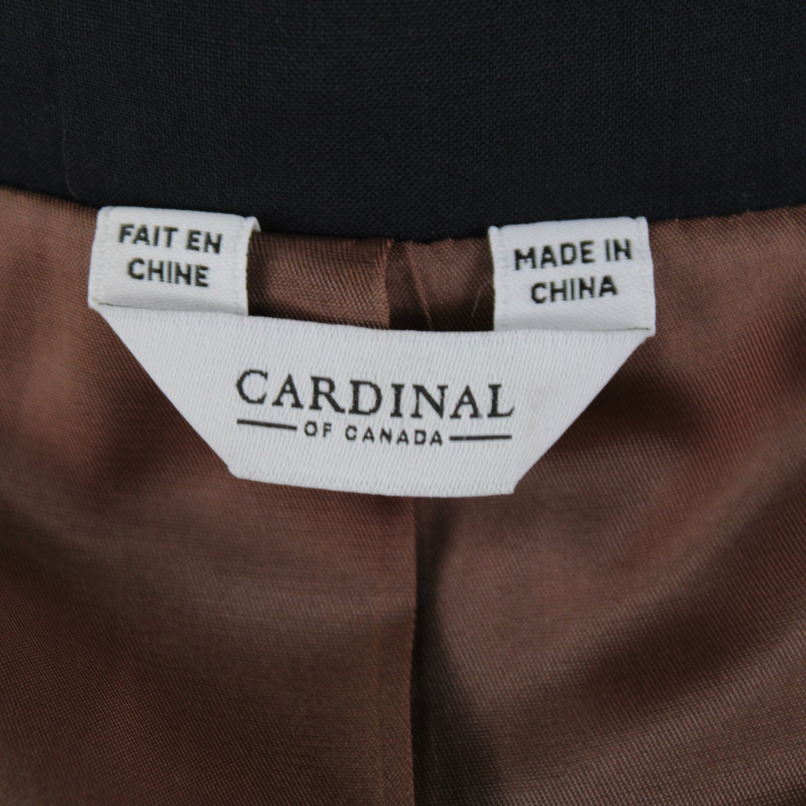 Cardinal of Canada NWD Wool Hooded Jacket Size 38R (Small) US In Solid Navy Blue