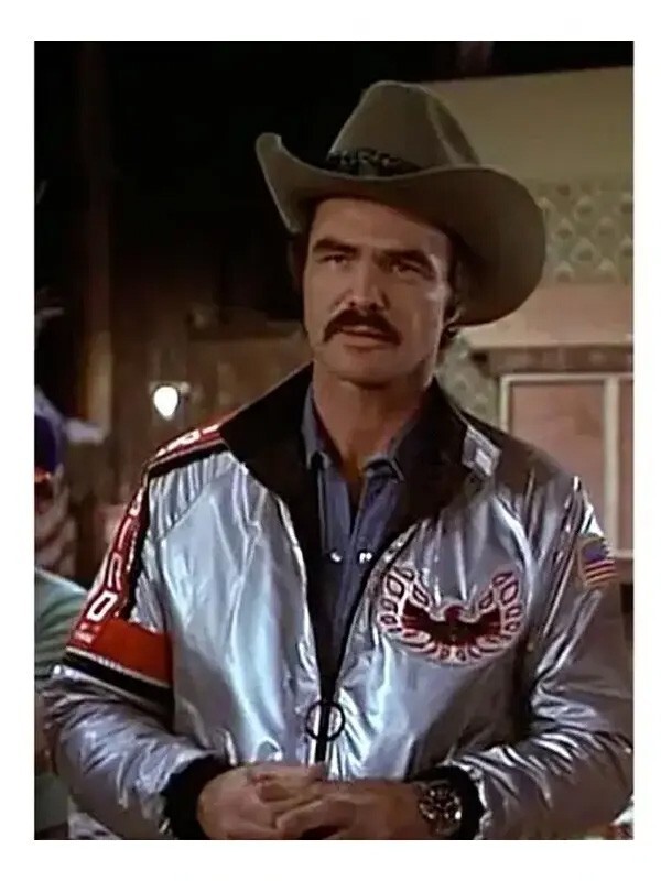 Hooper Firebird Satin Jacket Burt Reynolds Silver Trans Am Costume Dragon Patch