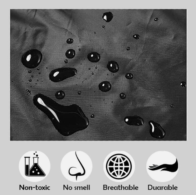 Men Black Waterproof Long Raincoat Rain Coat Hooded Trench Jacket Outdoor Hiking