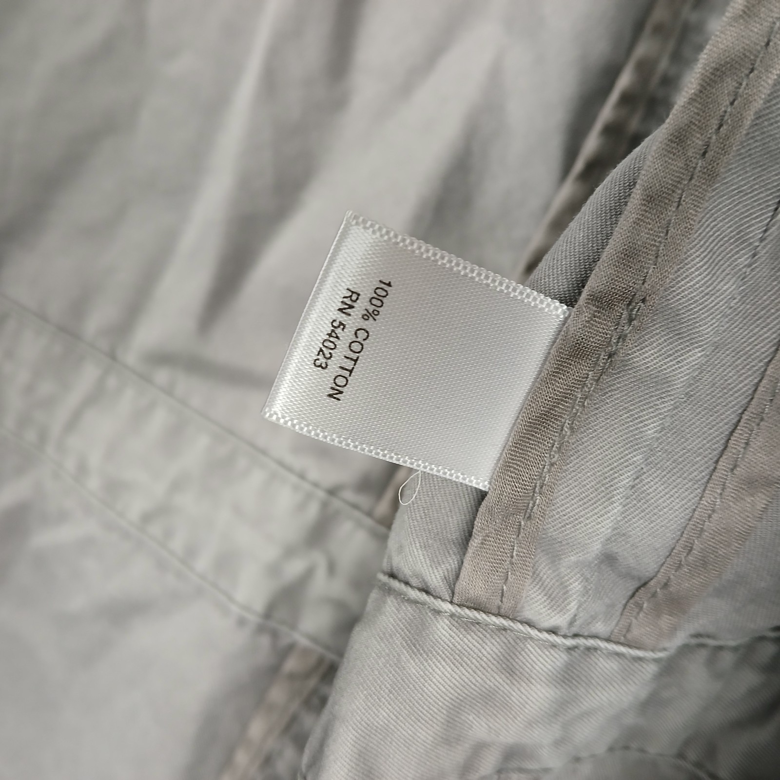 Banana Republic Utility Jacket Mens Medium Gray Cotton Full Zip Spread Collar