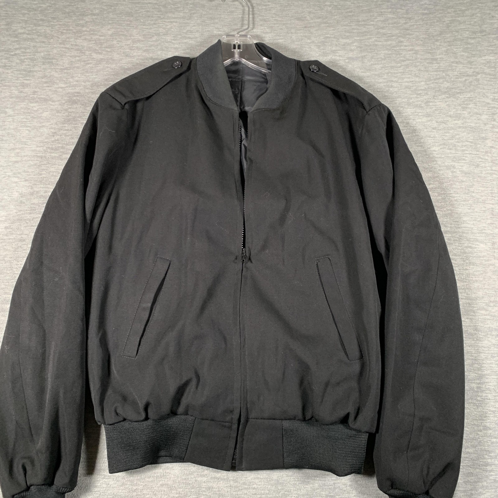 Patriot Jacket Mens 40 Regular Black Windbreaker Bomber Removable Liner