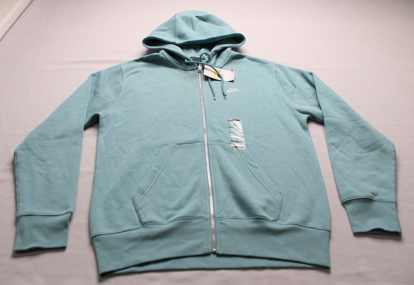 Nike Men’s Full Zip Up Fleece Drawstring Hooded Jacket EJ3 Blue Small NWT