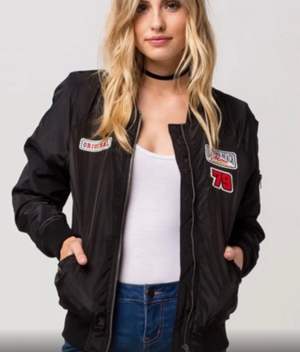 NASCAR Vintage Y2K Jacket Daytona Beach Moto Custom Garage Ashley Outerwear