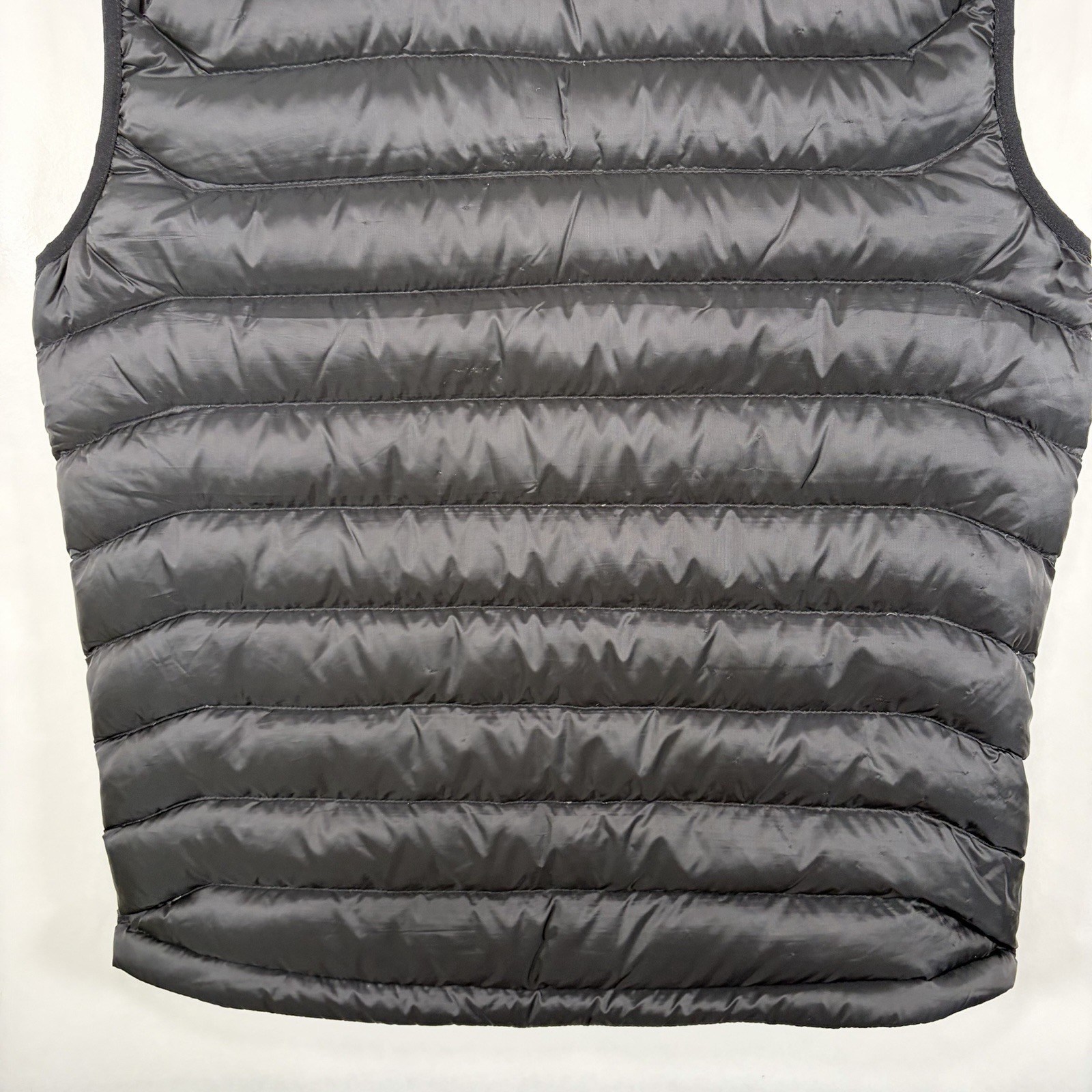 Eddie Bauer First Ascent EB800 Full Zip Goose Down Puffer Vest Mens Medium Black