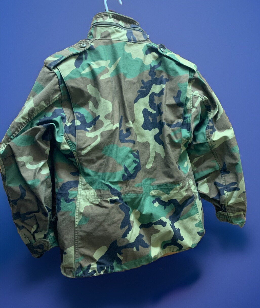 US Military Cold Weather Field Jacket Woodland Camouflage Unisex Sz M X-Short