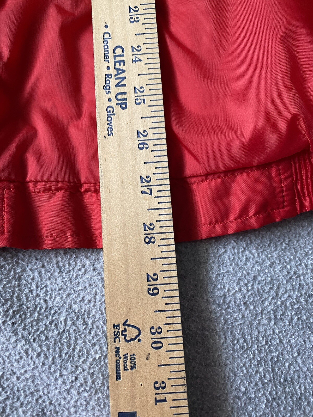 Augusta Sportswear Windbreaker Mens 3XL Red Elastic Waist Wrists Hood Lined READ