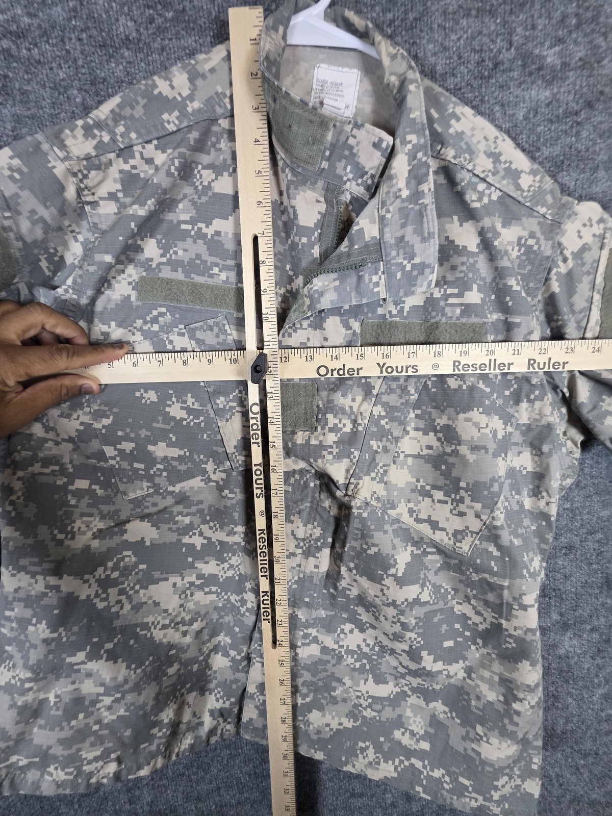 Propper ACU Jacket Mens XL Regular Gray Digital Camo Army Coat Ripstop