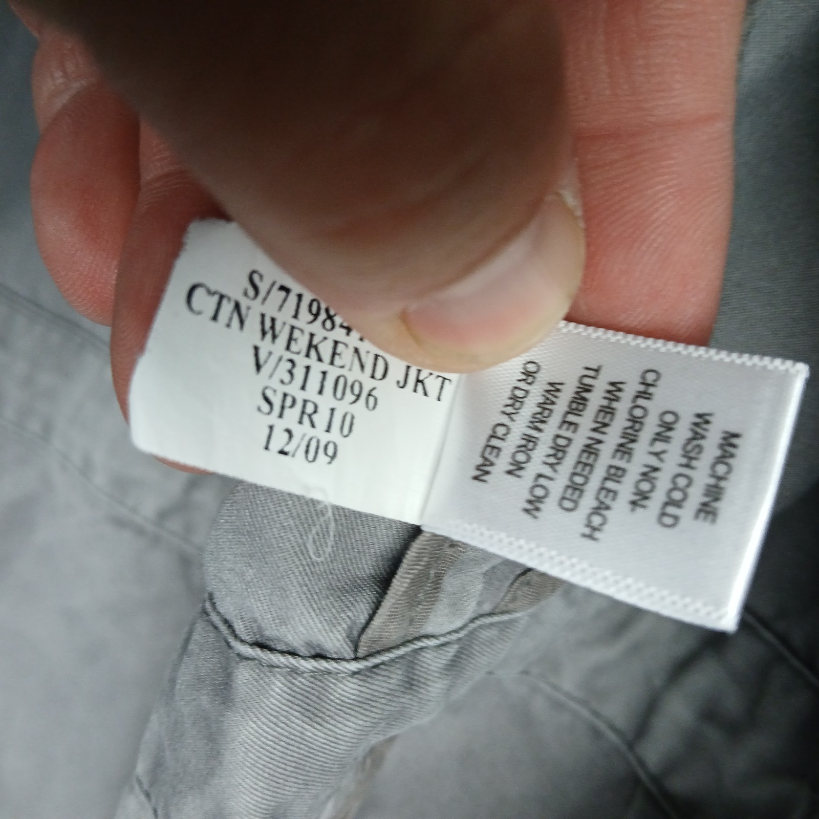 Banana Republic Utility Jacket Mens Medium Gray Cotton Full Zip Spread Collar