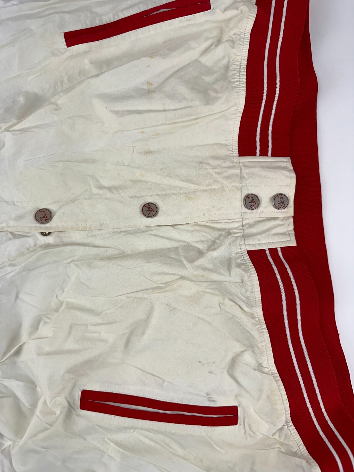 Vintage G Unit Bomber Jacket Mens White Red Snap Button Hip Hop Y2K Size 2XL