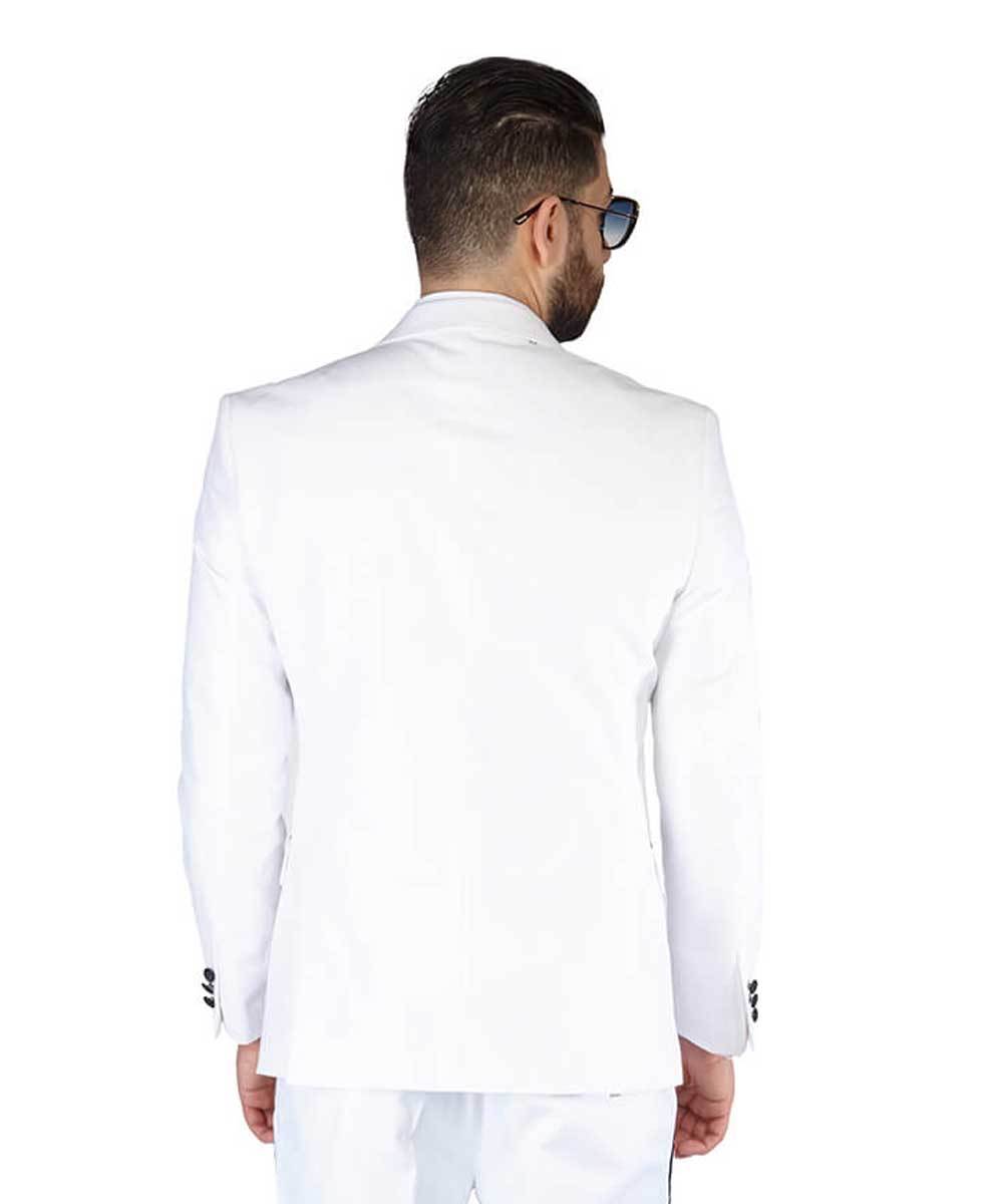 Slim Fit 1 Button Peak Lapel Tuxedo Jacket Satin Collar Dinner Blazer AZAR MAN