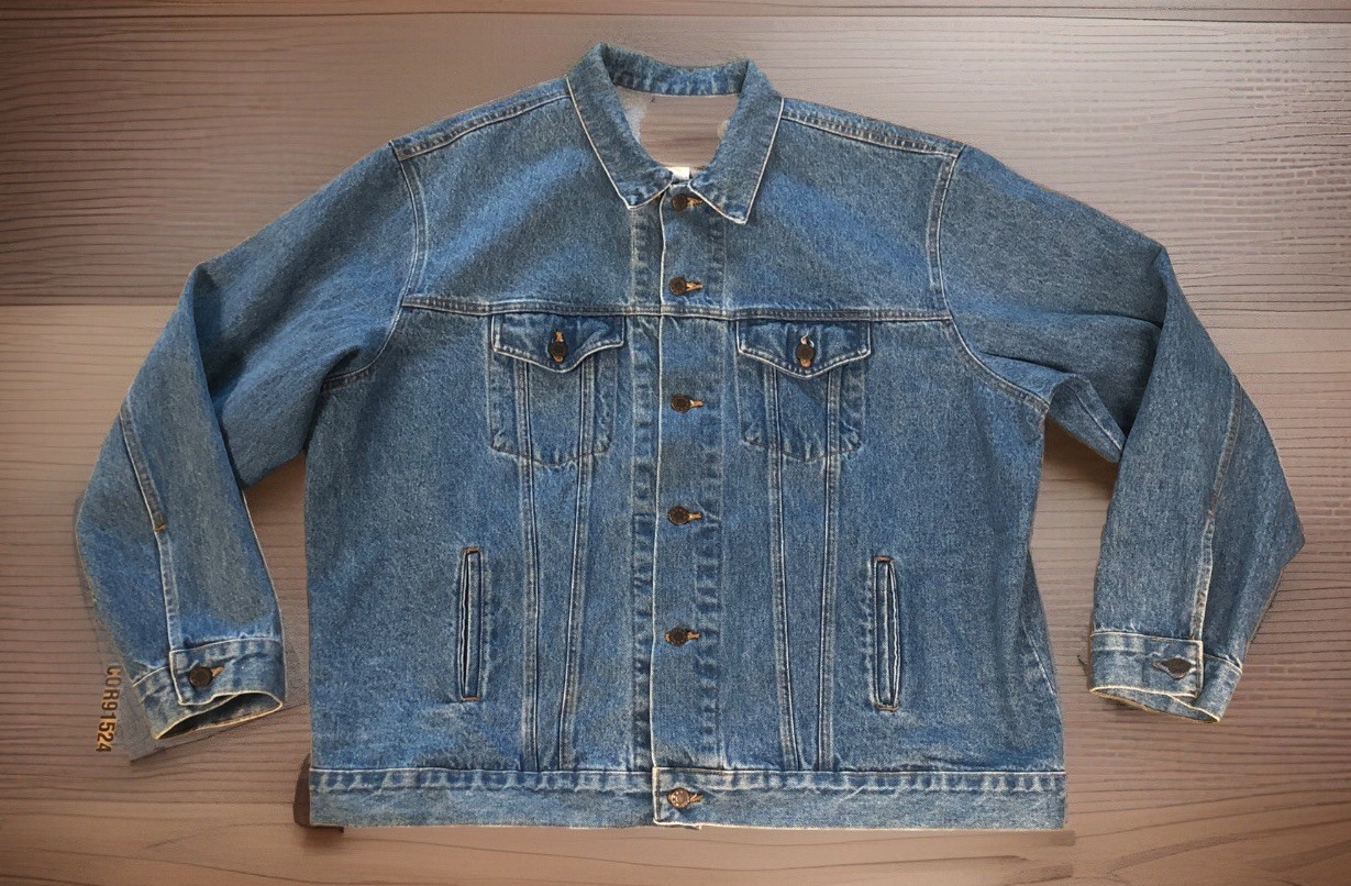 Vtg Denim Jacket March Of Dimes Embossed 2XL 90’s Y2K Biker Jacket