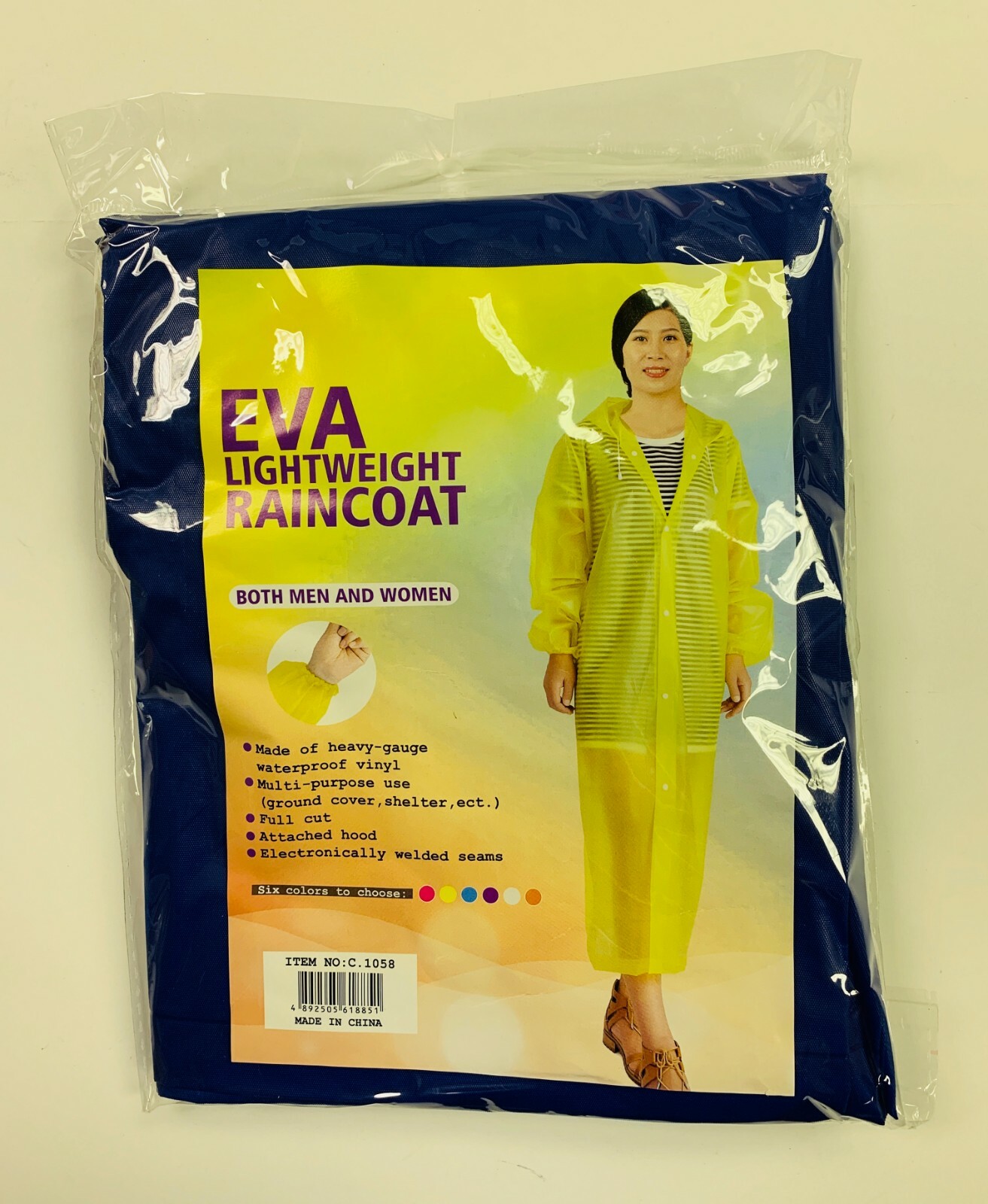 LOT 10~100PCS Men Women EVA Raincoat Gown Hooded Waterproof Jacket Rainwear
