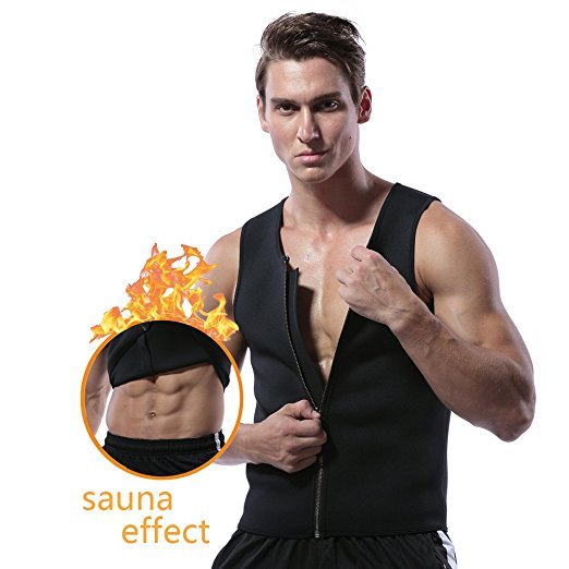 Mens Weight Loss Waist Trainer Vest Sauna Sweat Body Shaper Tank Slimmer Trimmer