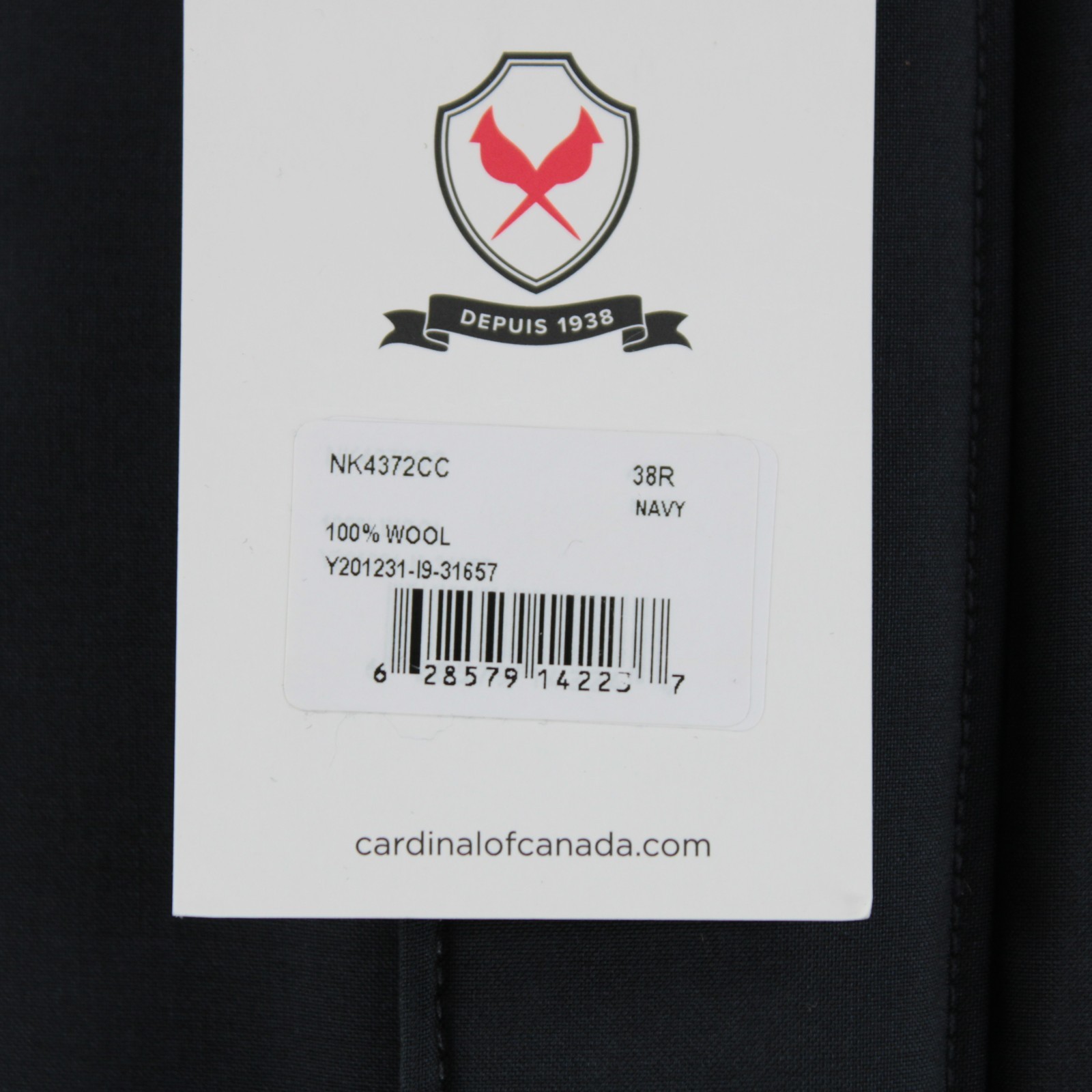 Cardinal of Canada NWD Wool Hooded Jacket Size 38R (Small) US In Solid Navy Blue