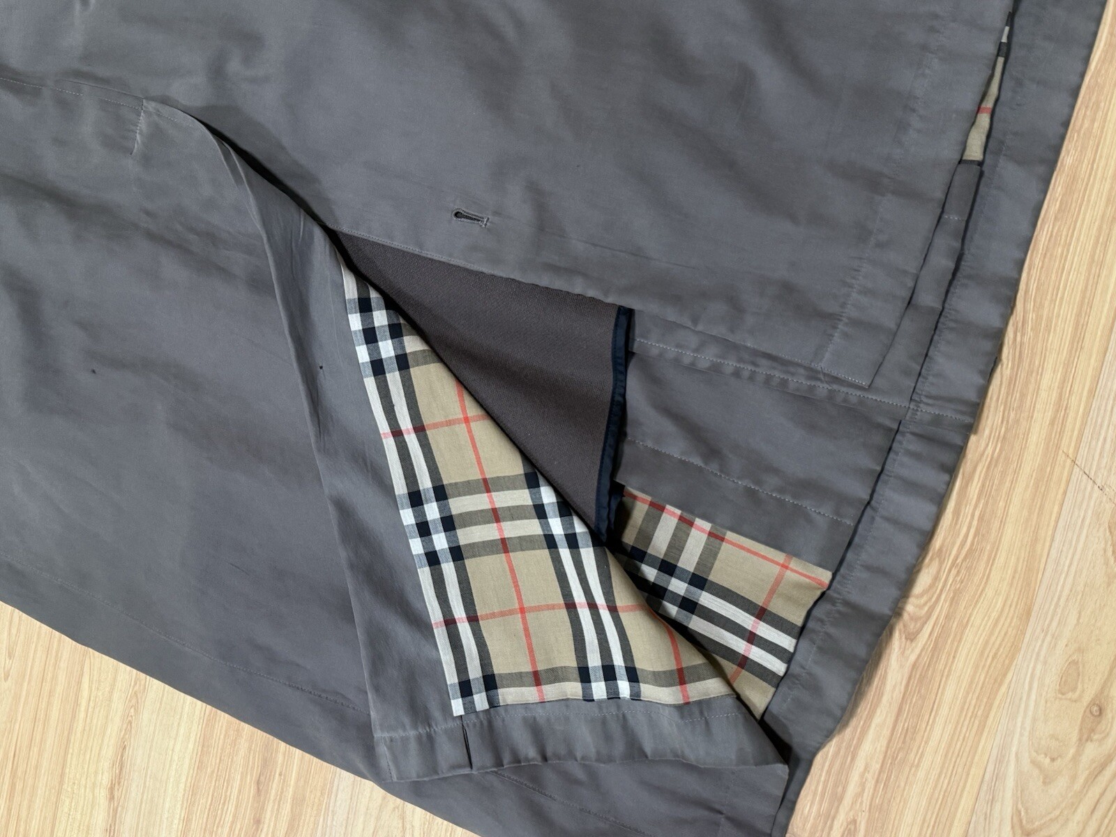 BURBERRYS COTTON POLYESTER TRENCH DUSTER OVER COAT W/ REMOVABLE WOOL LINER 40R