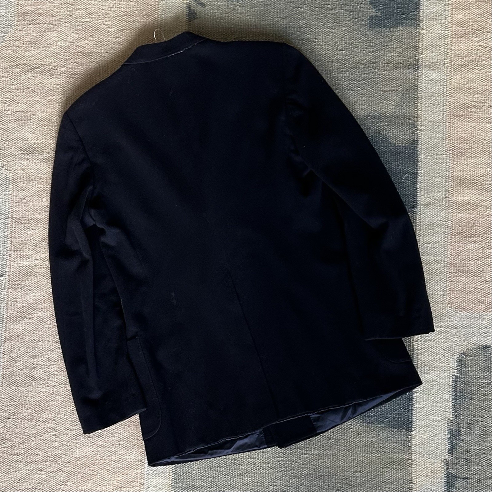 Saks Fifth Avenue Made in Italy Navy Wool Peacoat Size 42