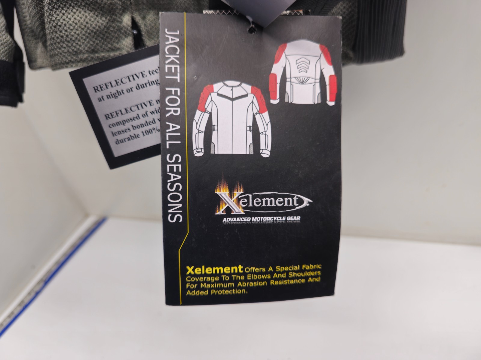 Xelement XS8168 Motorcycle Jacket Tri-Tex Armored Reflective Men’s XL All Season