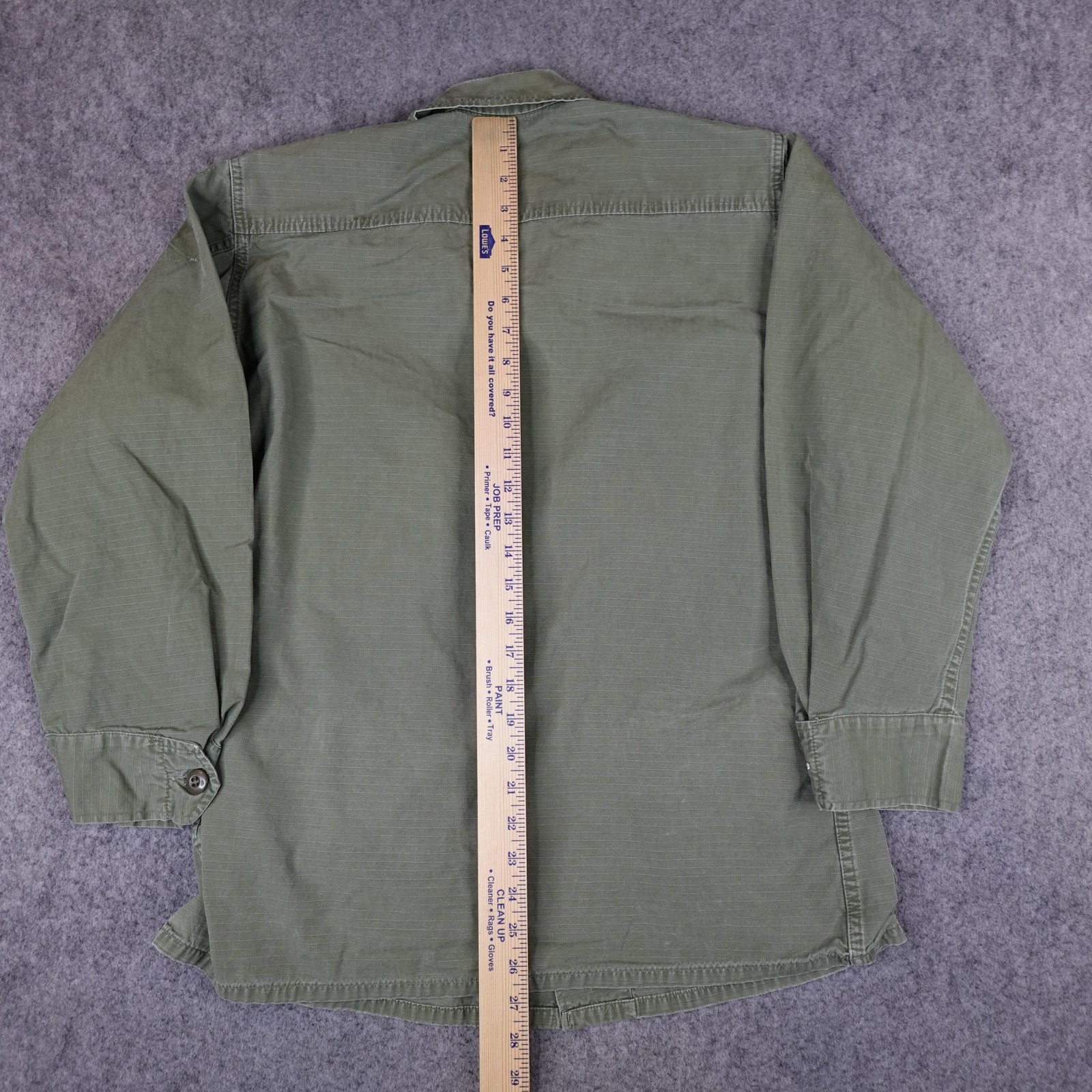Vintage US Army Jacket Mens Medium Olive Tropical Combat Coat OG-107 Vietnam 70s