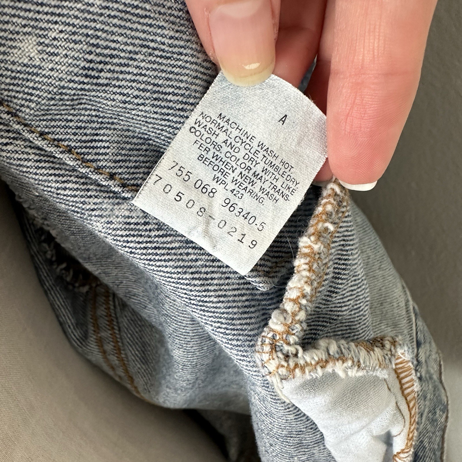 Vintage Levis Jacket Blue Acid Wash Denim Cotton Made In USA 90s Unisex Adults L