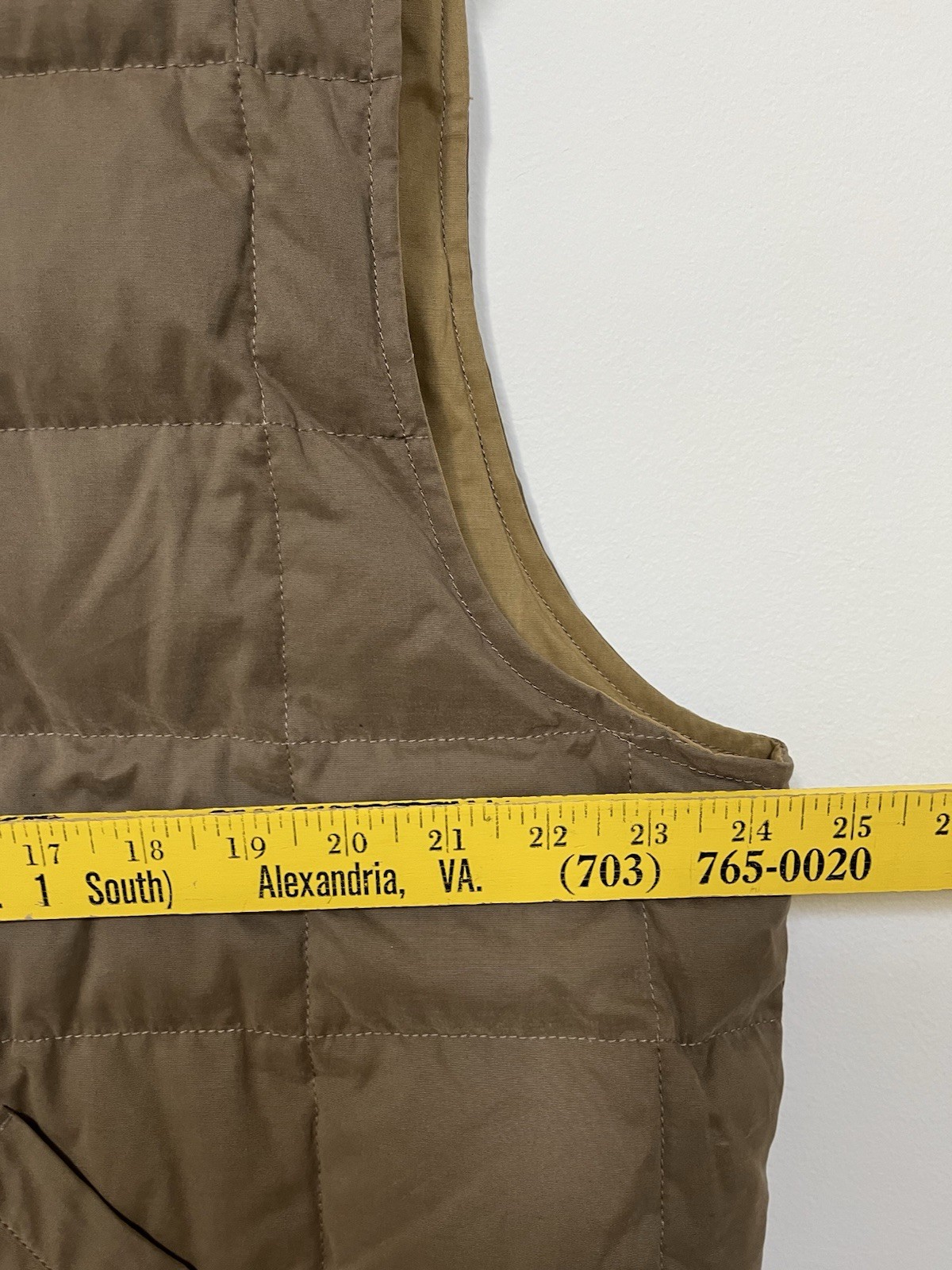 Flint and Tinder Men XL Caliber Quilted Duck Down Vest Zip Up Brown Huckberry