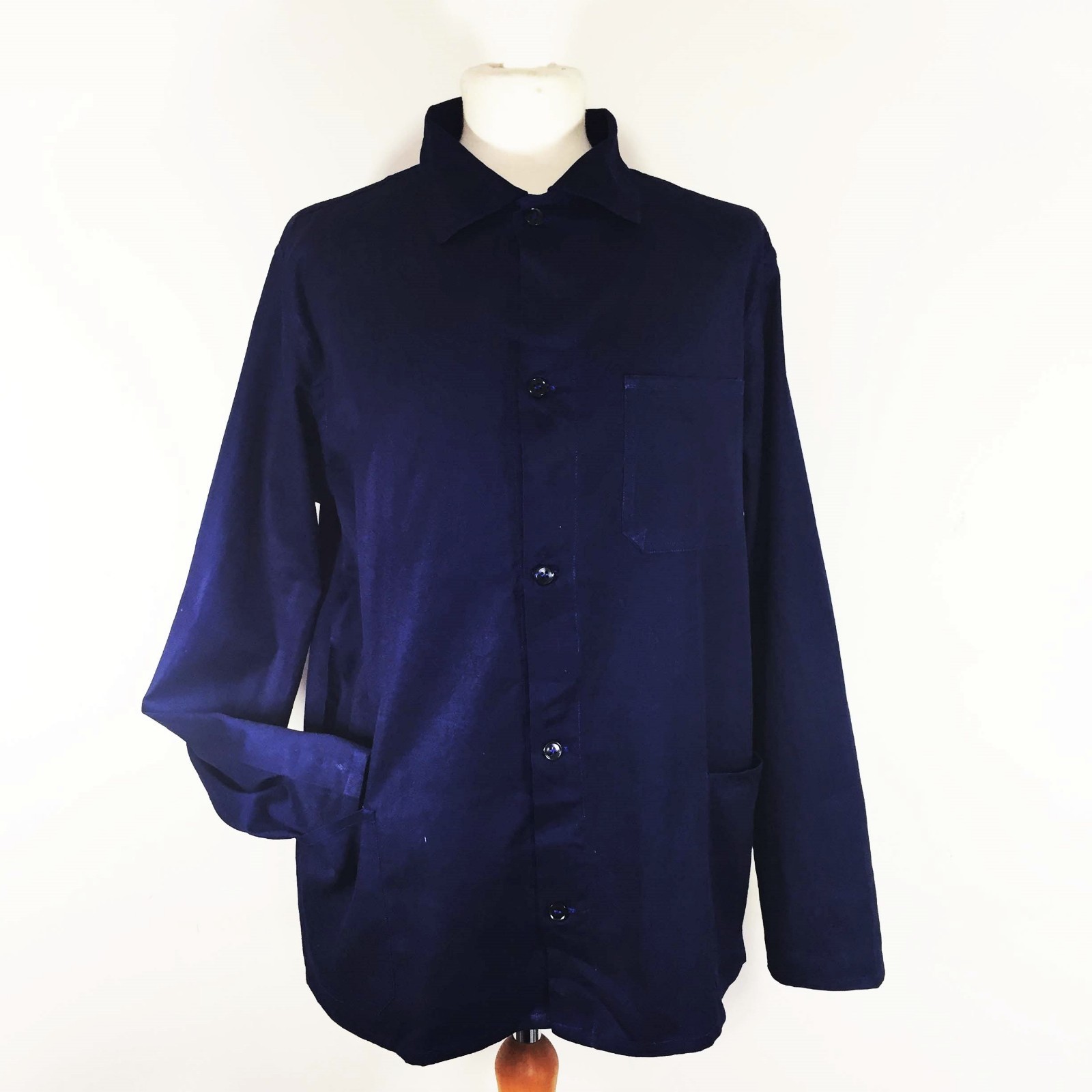 Vintage Chore French Worker Jackets – Navy Blue – XS S M L XL 2XL 3XL