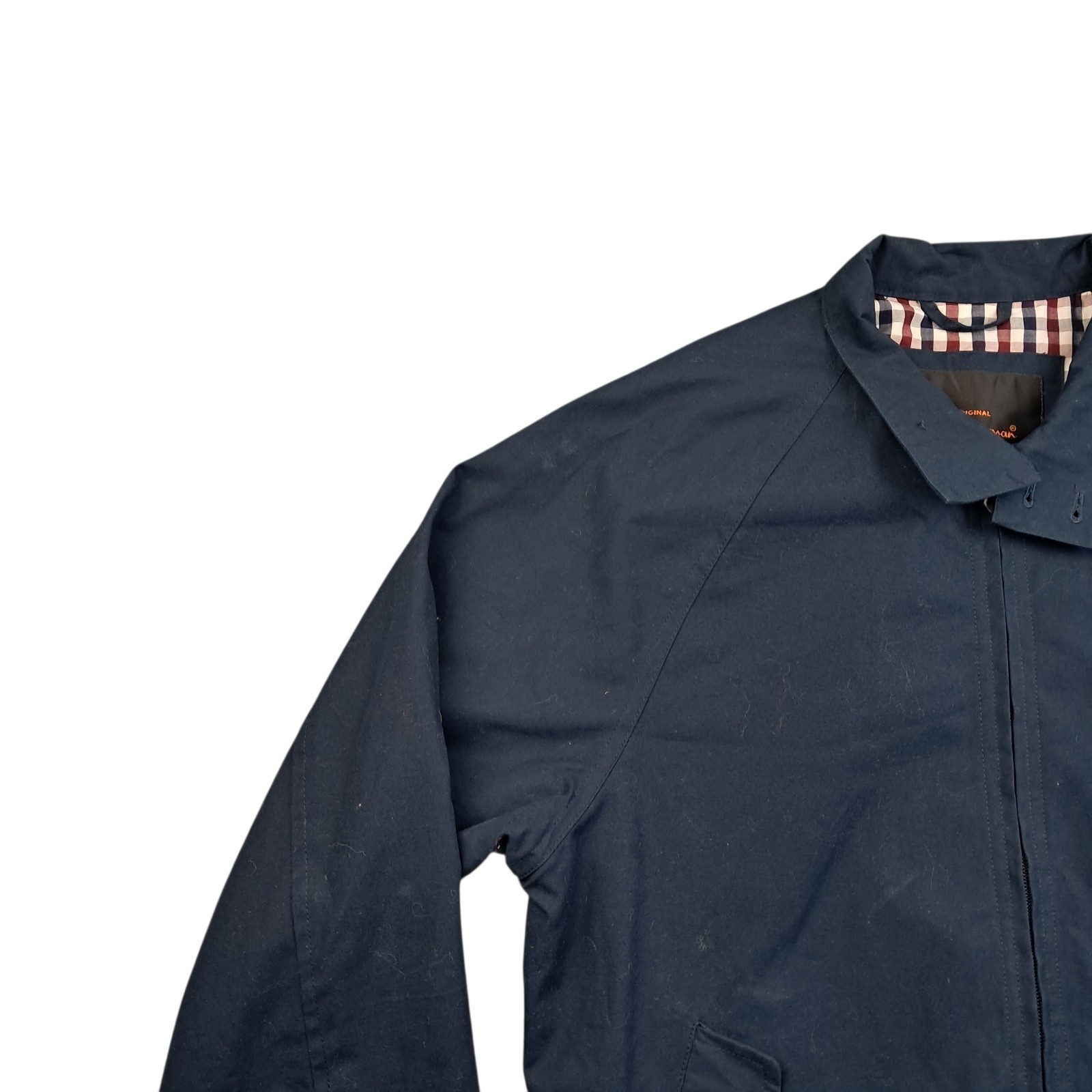 Ben Sherman Jacket S Men’s Blue Cotton / Polyester Harrington Plain Signature