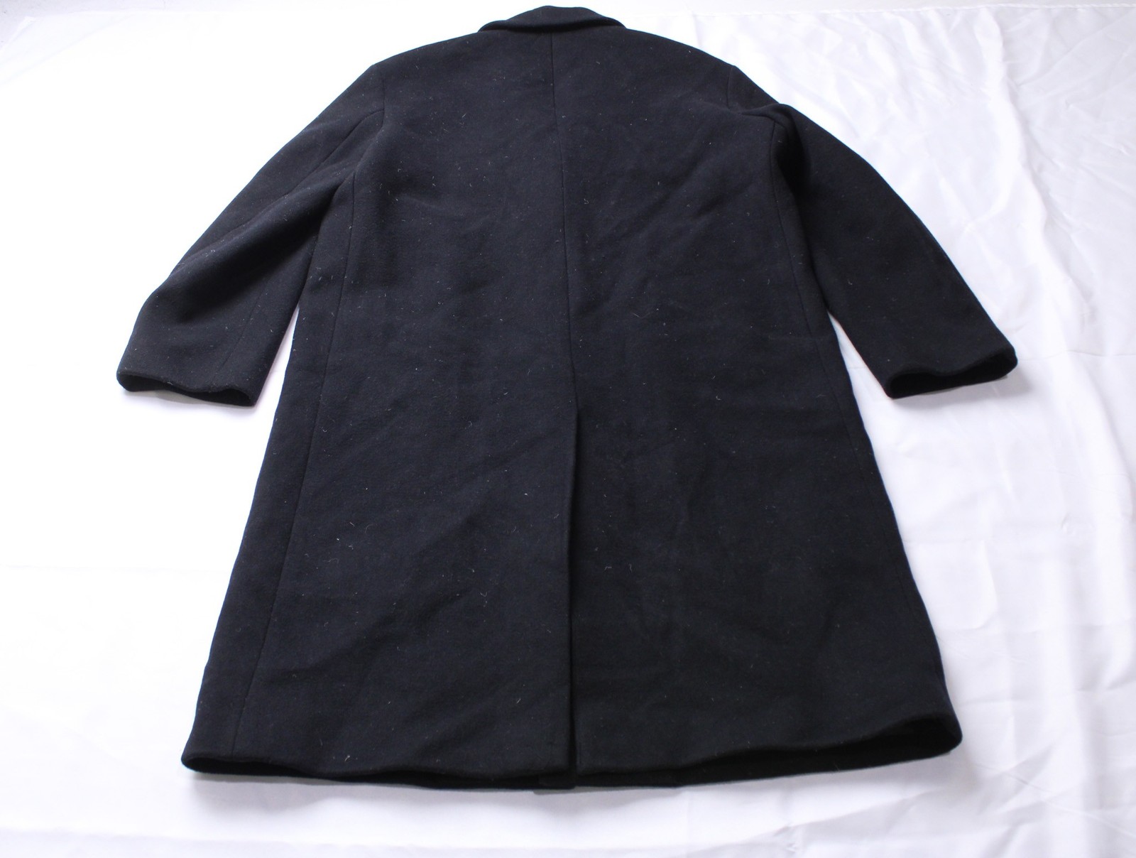 Musinsa Men’s Single Breasted Lapel Collar Felt Long Length Coat LB3 Black Large