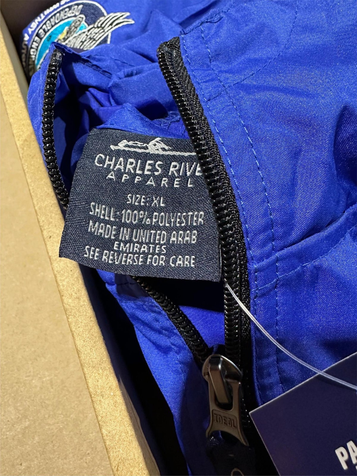 Pratt & Whitney Autoair Pack-N-Go Half Zip Pullover Unisex in Royal Blue RARE