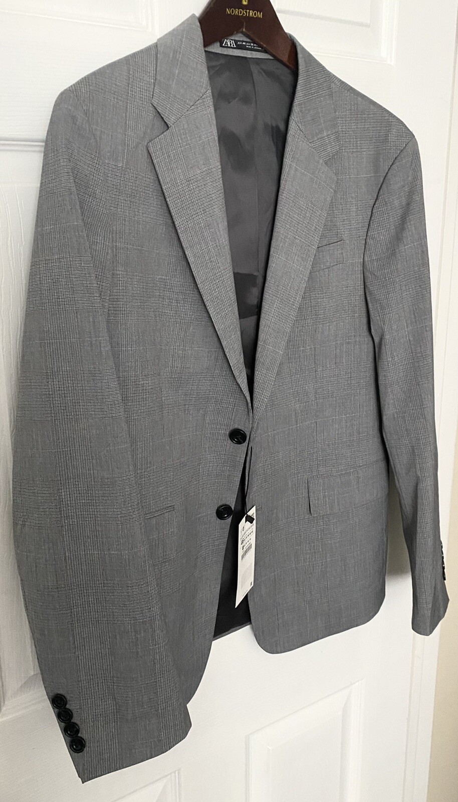 NWT ZARA Sport Jacket Blazer 2Vent Size US 36 EUR 46 Gray